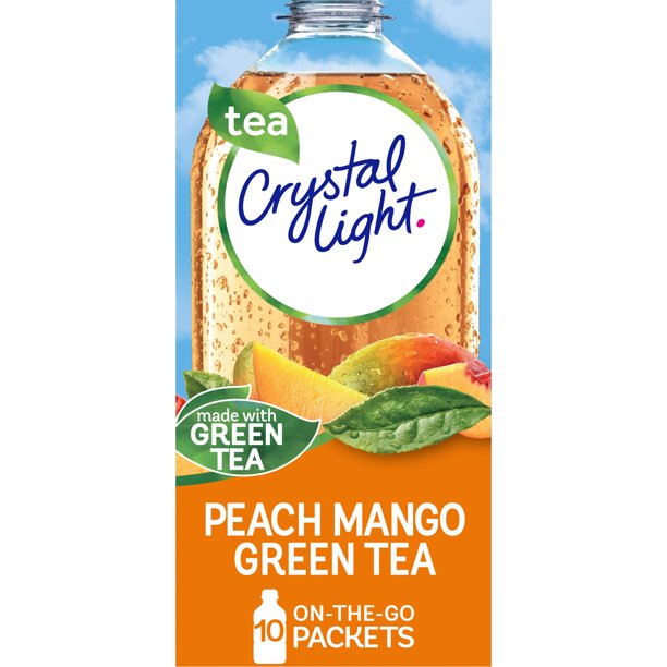 Crystal Light Peach Mango Green Tea Drink Mix Single Packet