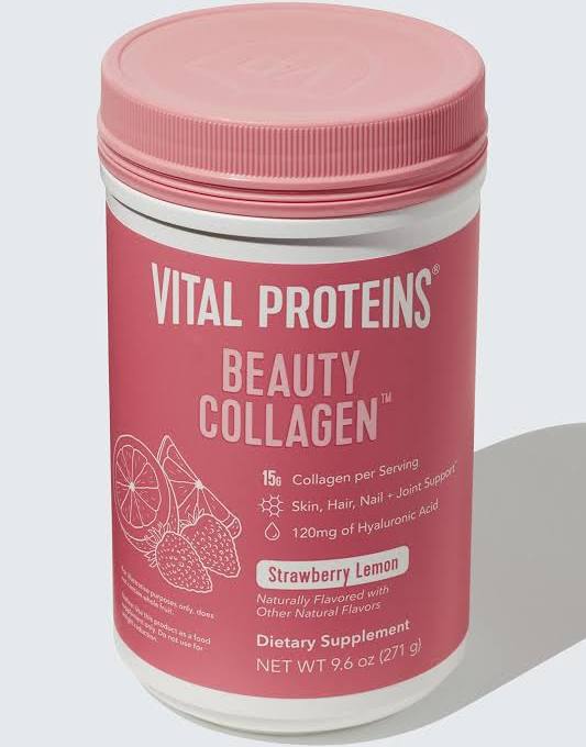 Vital Proteins Beauty Collagen Strawberry Lemon Dietary Supplements - 9.6oz Strawberry Lemon