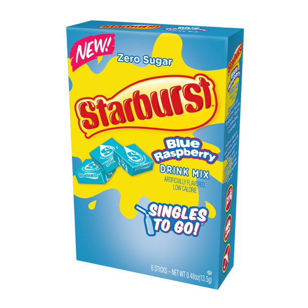 Starburst Blue Raspberry Drink Mix Single Packet