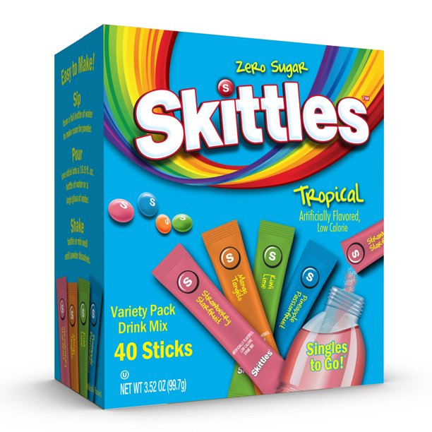 Skittles Tropical Drink Mix Single Packet